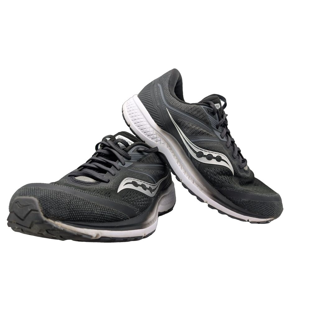 Saucony Omni 19 Running Shoes Black White Womens 10